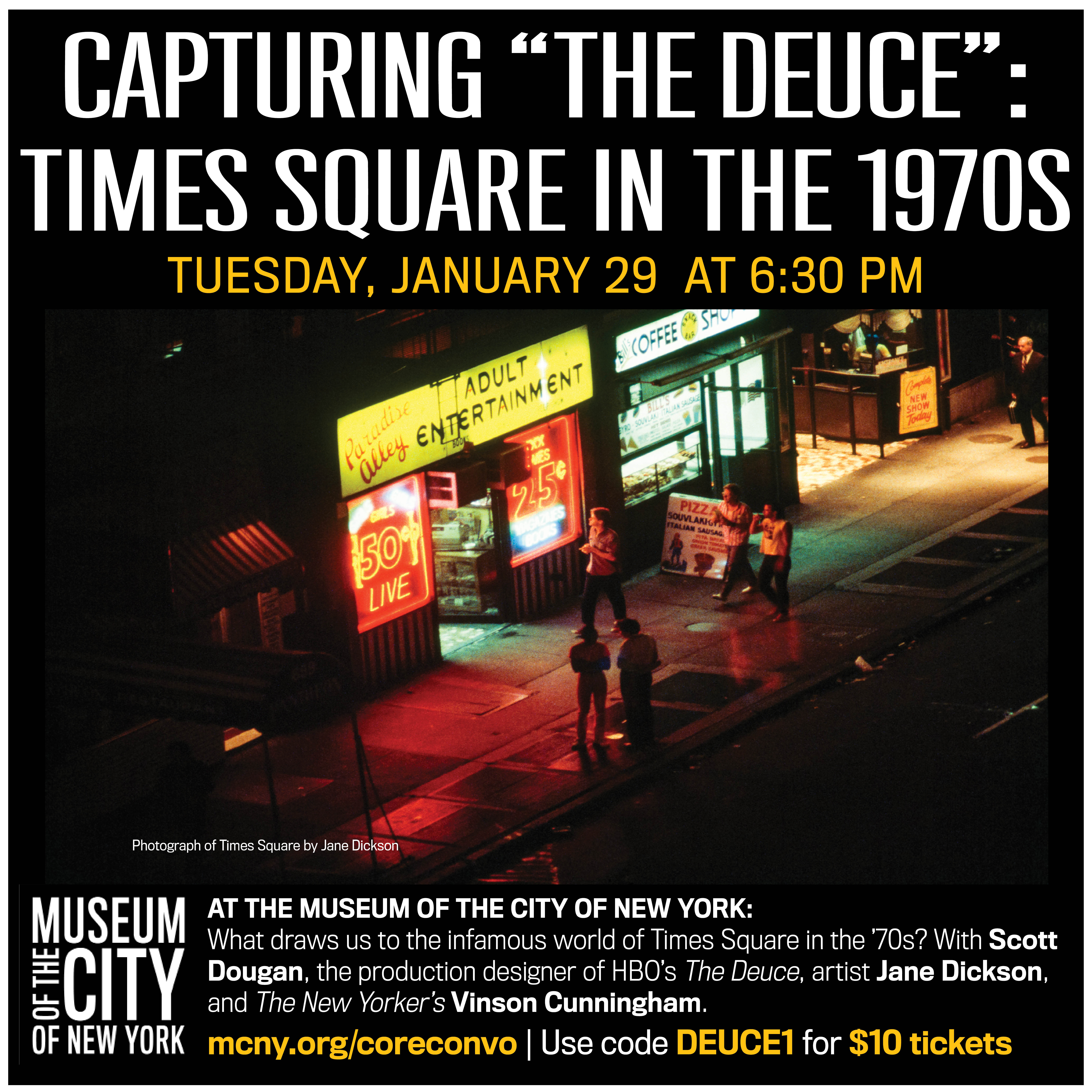 Jane Dickson in Times Square - Museum of the City of New York Event Image 